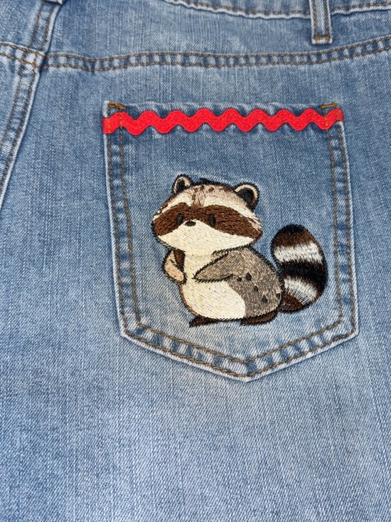 Thorn & Fable Raccoons & Cherries Gingham Shorts - Picture 7 of 12